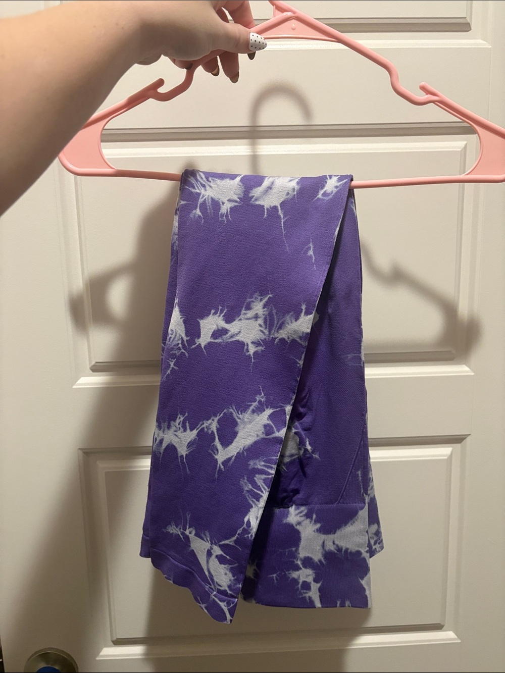 Purple Tie-Dye Workout Leggings
